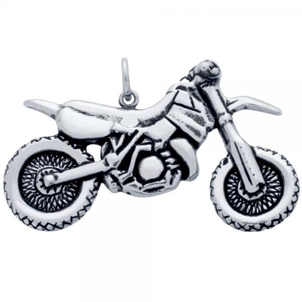 Pandantiv biker din argint 925 motocicleta mare PSX0610 [2]
